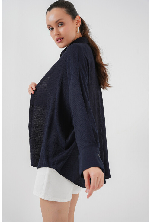 Kadın Örme Oversize Gömlek 20264
