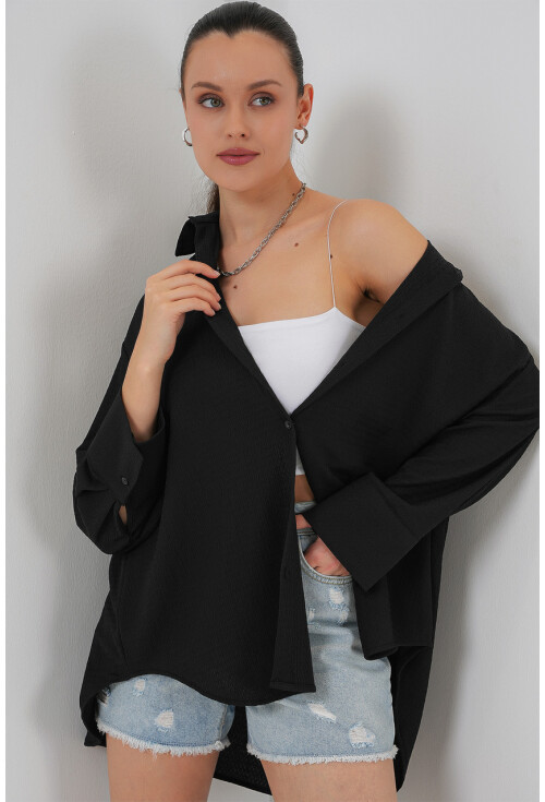Kadın Örme Oversize Gömlek 20264