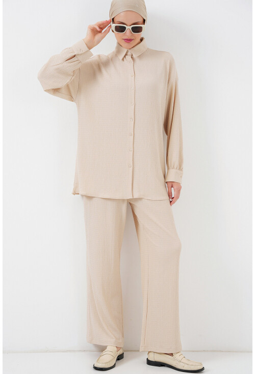 Kadın Örme Tesettür Alt Üst Takım 6711