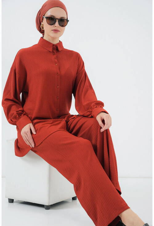 Kadın Örme Tesettür Alt Üst Takım 6711