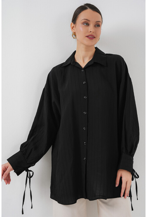 Kadın Oversize Bağcıklı Gömlek 5954