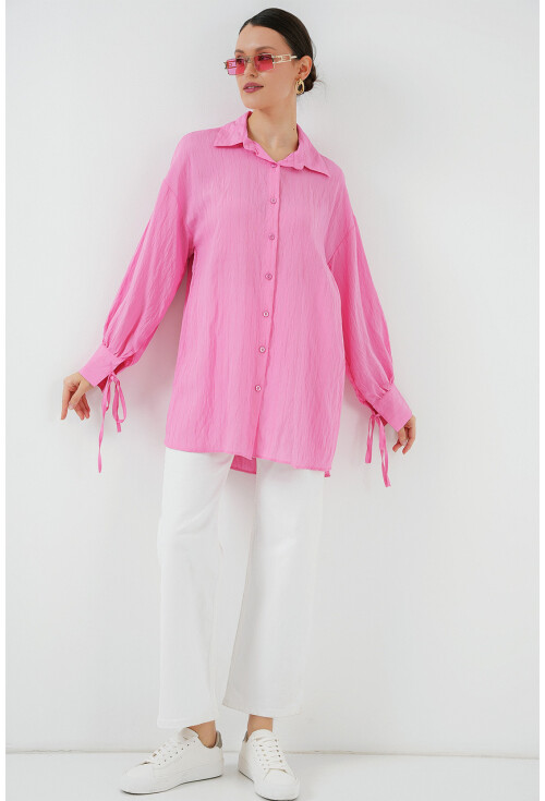 Kadın Oversize Bağcıklı Gömlek 5954