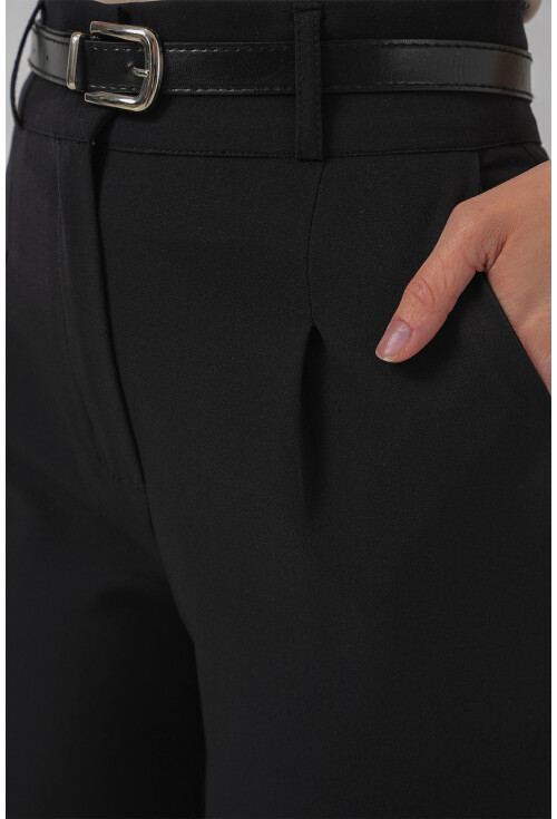 Kadın Pileli Kemerli Kumaş Pantolon 6725