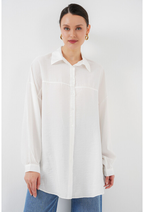Kadın Uzun Oversize Gömlek 5965