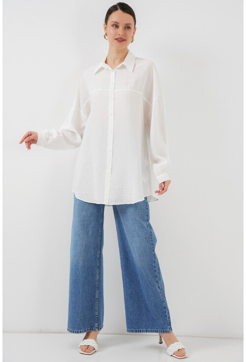 Kadın Uzun Oversize Gömlek 5965