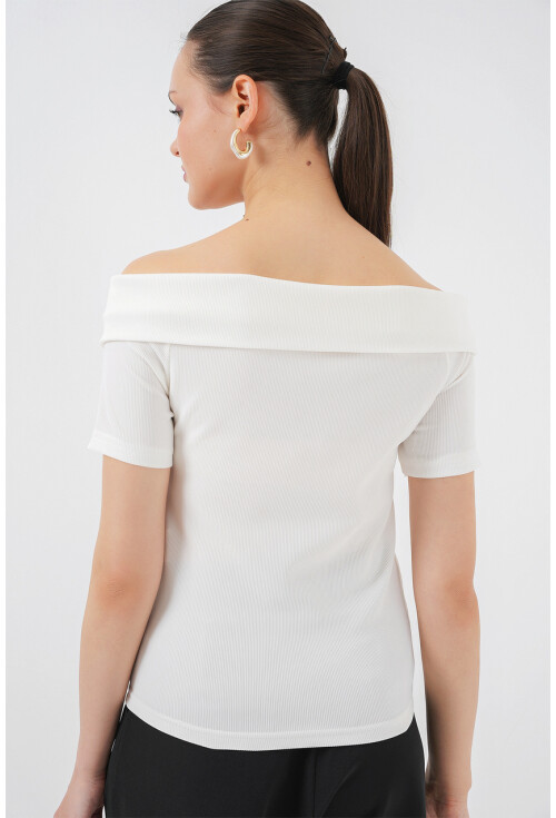 Kurdele Detaylı Örme Bluz 949