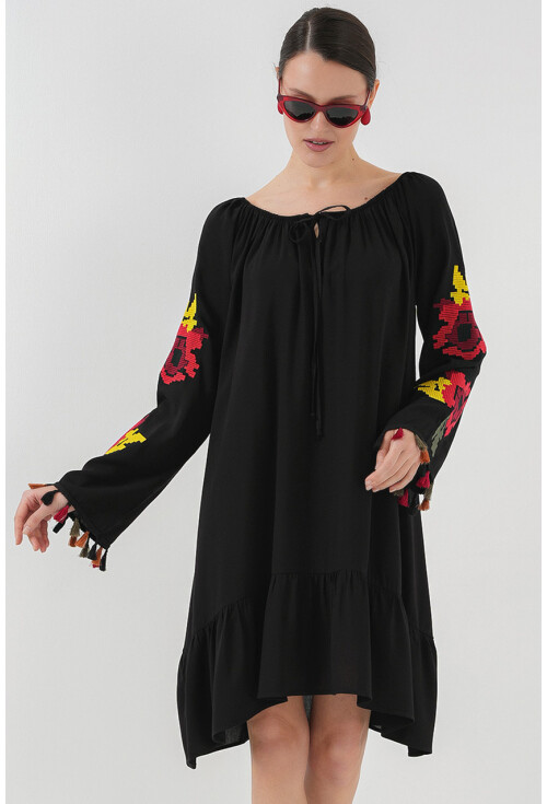 Nakışlı Midi Elbise 2531