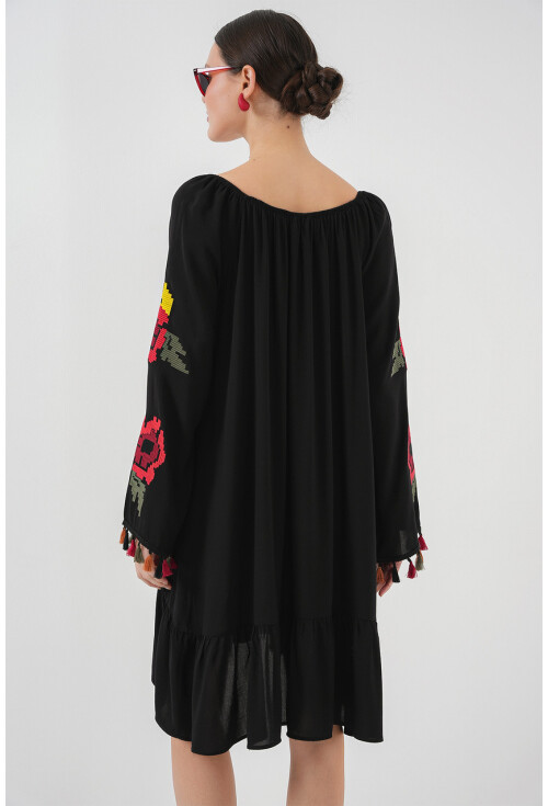 Nakışlı Midi Elbise 2531