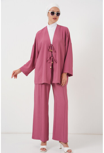 Kadın Ayrobin Kimono Pantolon İkili Takım 6739
