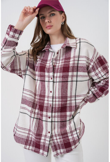 3854 Plaid Shirt With Double Pocket