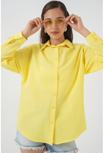 3900 Oversize Uzun Basic Gömlek