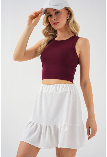 Kadın Ayrobin Mini Etek 8054