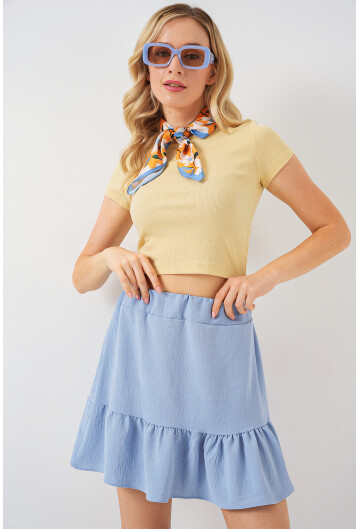 Kadın Ayrobin Mini Etek 8054