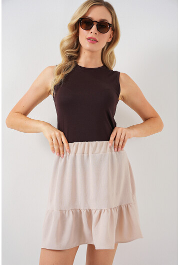 Kadın Ayrobin Mini Etek 8054