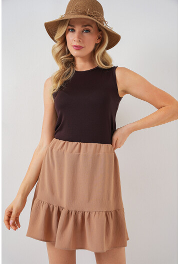 Kadın Ayrobin Mini Etek 8054