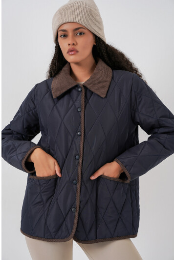 Kadın Kapitone Oversize Mont 5226