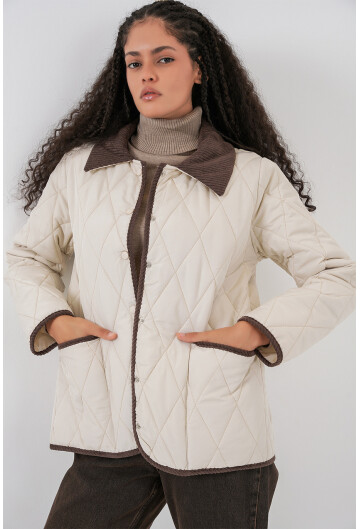 Kadın Kapitone Oversize Mont 5226