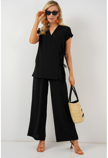 Kadın Kısa Kol Bağcıklı Ayrobin İkili Takım 6741