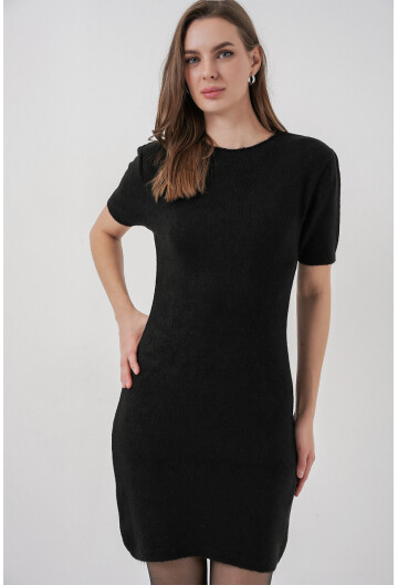 Kadın Kısa Kol Triko Elbise 15950