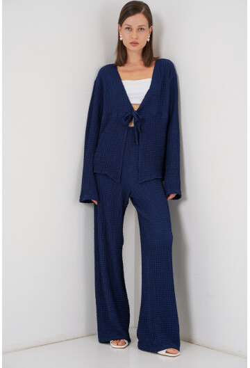Kadın Örme Bluz Pantolon İkili Takım 30052