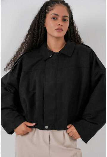 Kadın Oversize Deri Ceket 1055
