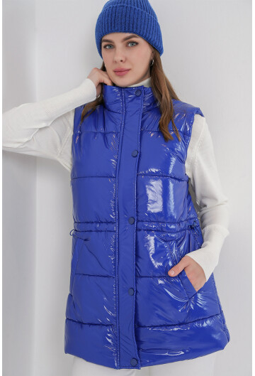 Kadın Parlak Şişme Yelek 5218