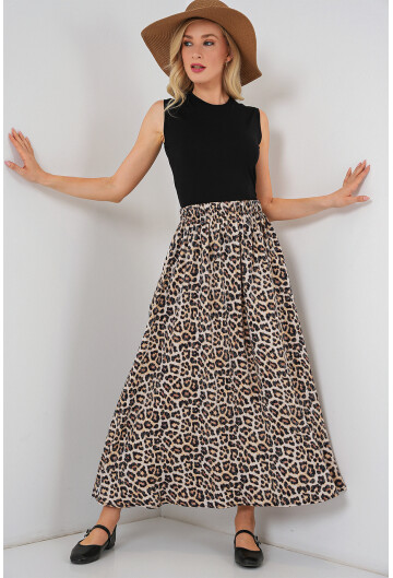 Kadın Uzun Ayrobin Etek 8050