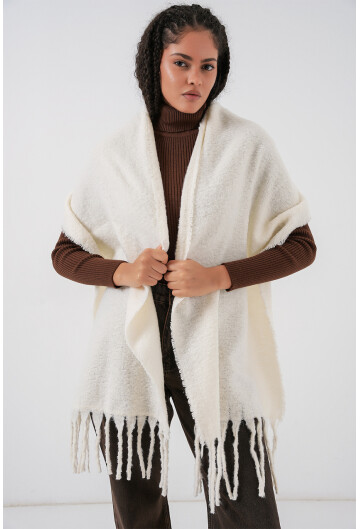 Kadın Yumuşak Dokulu Kalın Şal Atkı 15951