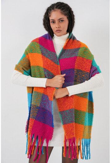 Kadın Yumuşak Dokulu Kalın Şal Atkı 15951