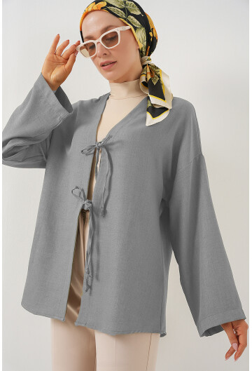 Keten Tesettür Kimono 5968