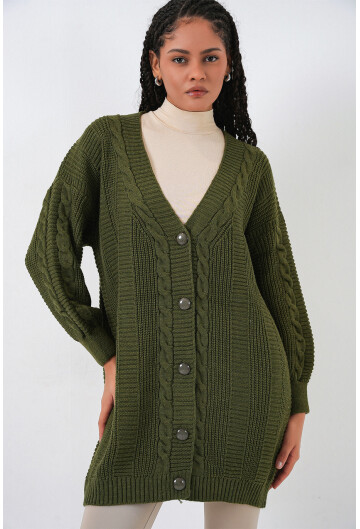 15768 Tesettür Triko Hırka