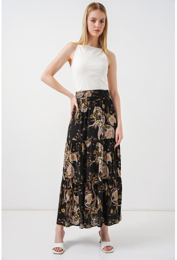 1898 Desenli Uzun Etek