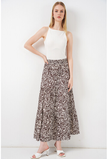 1898 Desenli Uzun Etek