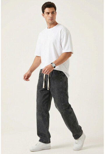 Erkek Rahat Kesim Baggy Jean Pantolon 30074