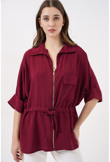 Fermuarlı Kadın Gömlek 0721