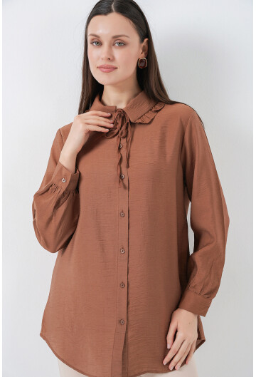 Fırfırlı Uzun Gömlek Tunik 5952