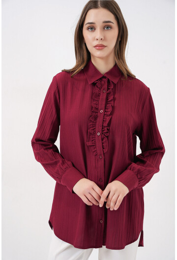 Fırfırlı Uzun Gömlek Tunik 5953