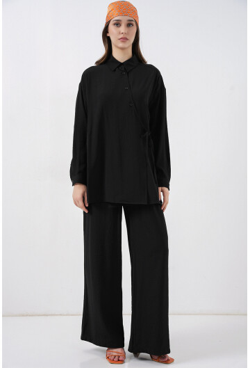 Kadın Bağcıklı Tunik Pantolon İkili Takım 6752