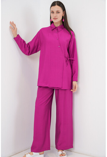 Kadın Bağcıklı Tunik Pantolon İkili Takım 6752