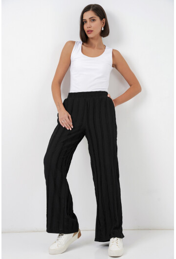 Kadın Dokulu Esnek Örme Pantolon 30077