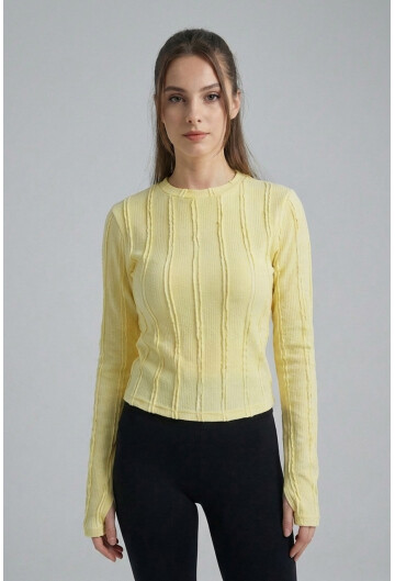 Kadın Dokulu Örme Bluz 980