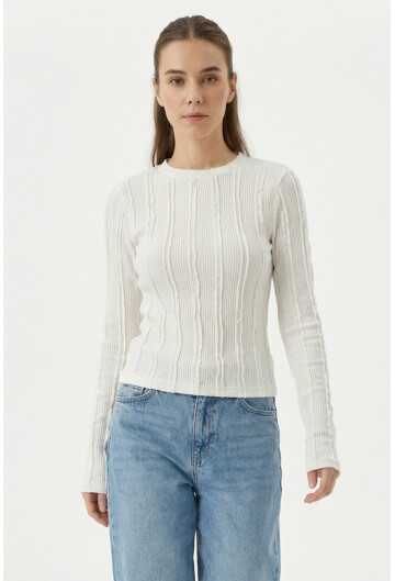 Kadın Dokulu Örme Bluz 980