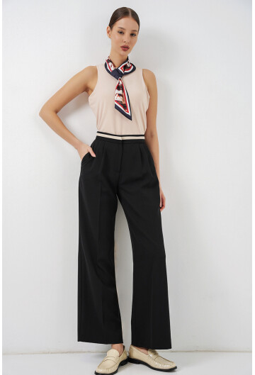 Kadın Geniş Paça Kumaş Pantolon 30088