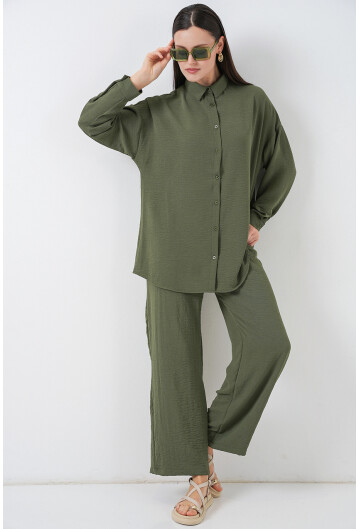 Kadın Gömlek Pantolon İkili Takım 30063
