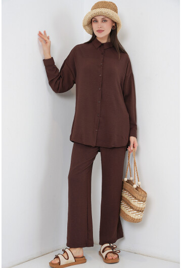Kadın Gömlek Pantolon İkili Takım 30063