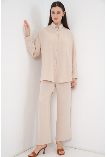 Kadın Gömlek Pantolon İkili Takım 30063