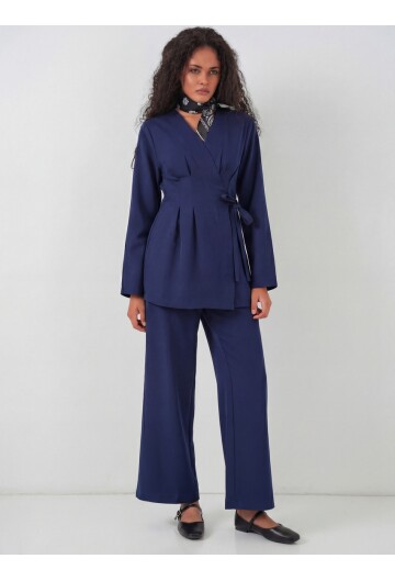 Kadın Kimono Pantolon Kumaş Takım 30054