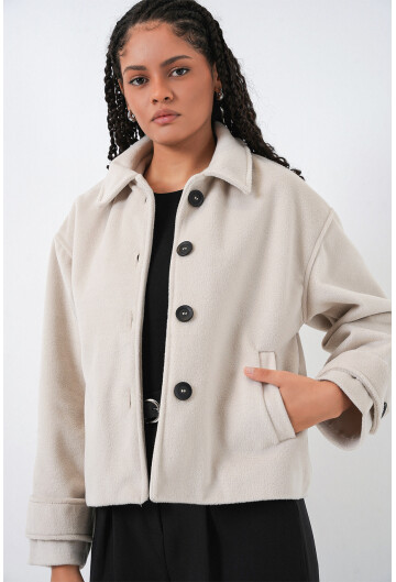 Kadın Kısa Kaşe Ceket 0724