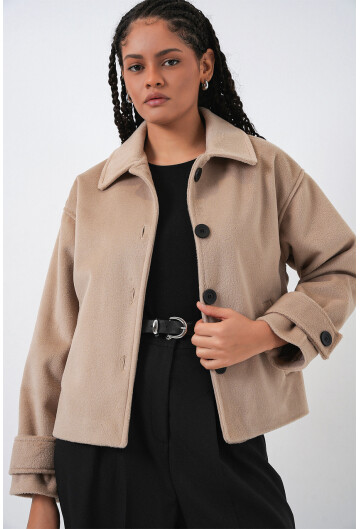 Kadın Kısa Kaşe Ceket 0724