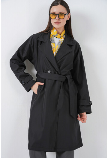 Kadın Kruvaze Yaka Trençkot 5987